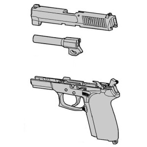 Cerakote Monocolore Arme de Poing - Devis en Ligne