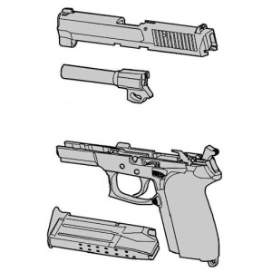 Cerakote Monocolore Arme de Poing - Devis en Ligne